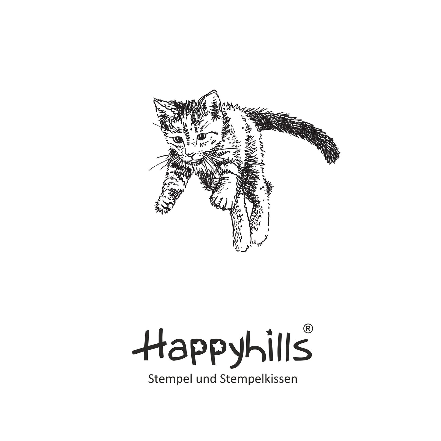Stempel Katze springt