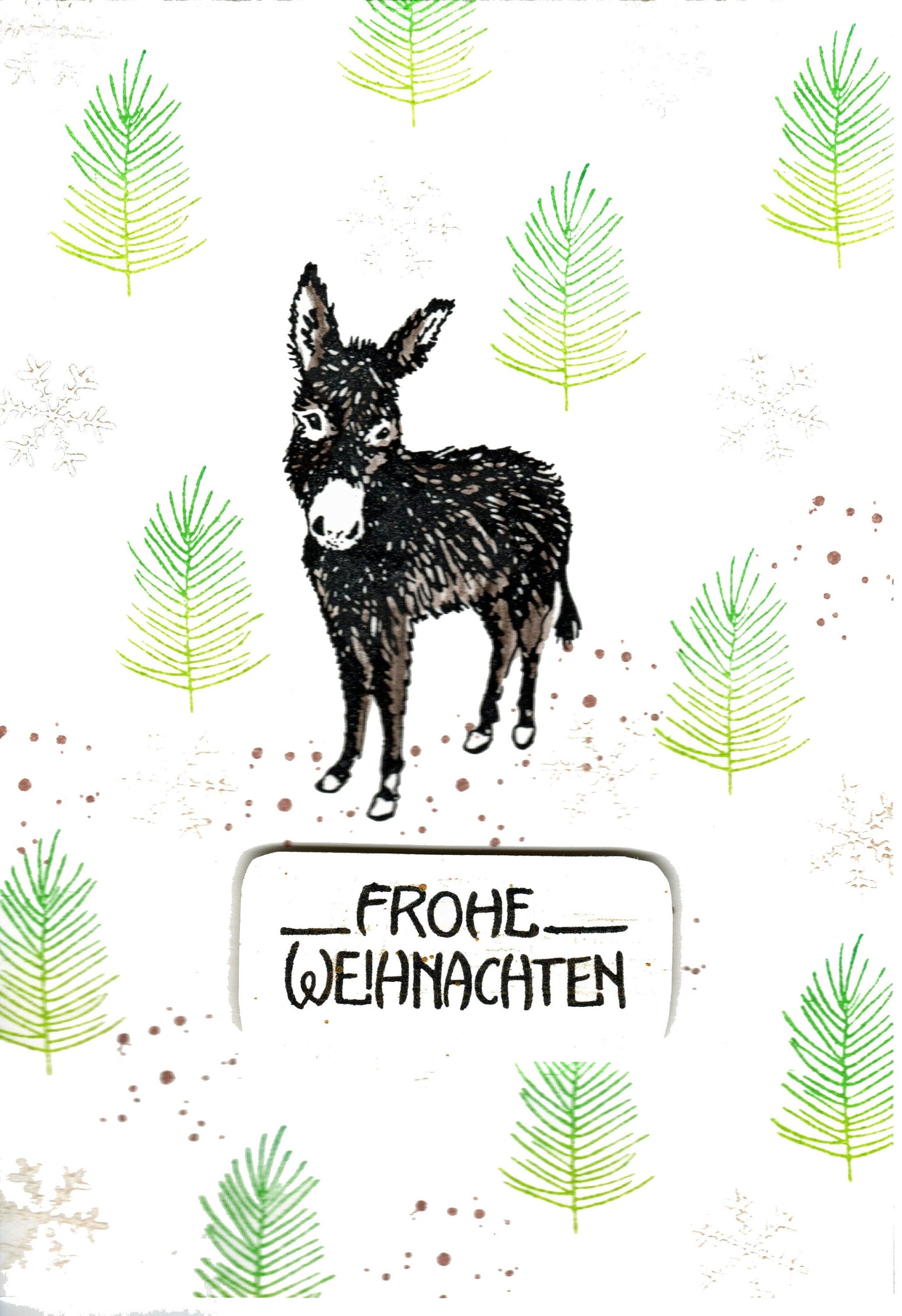 Stempel Frohe Weihnachten retro