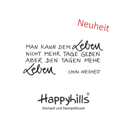 Stempel Man kann dem Leben...