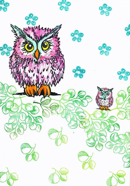Stempel Eule Waldkauz