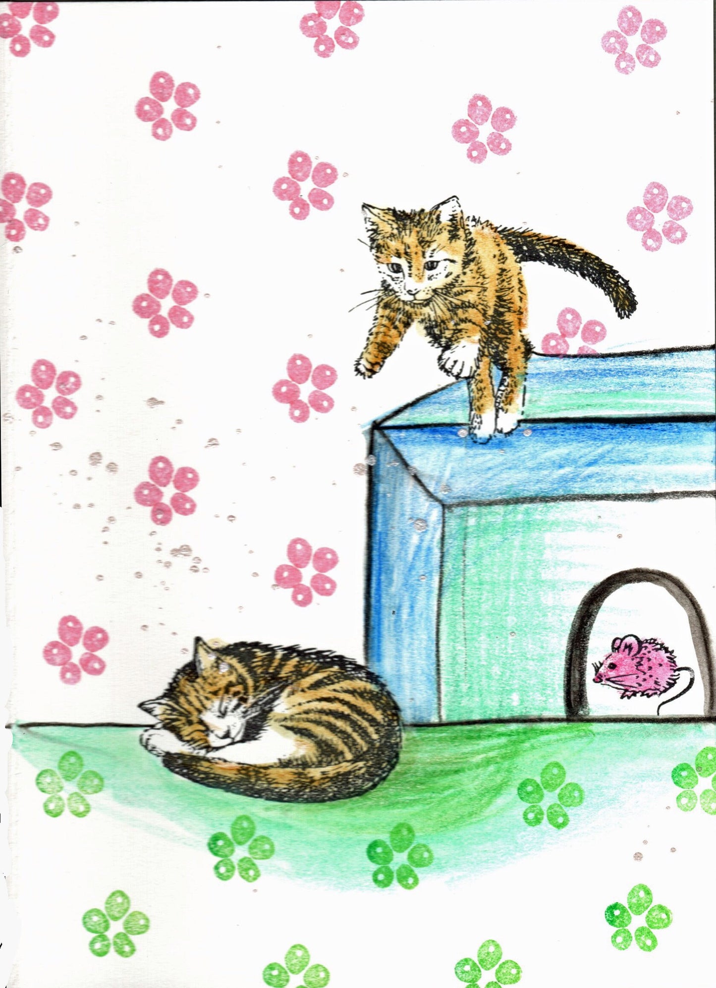 Stempel Katze schläft