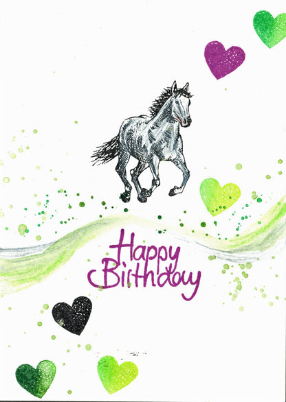 Stempel Pferd galoppiert