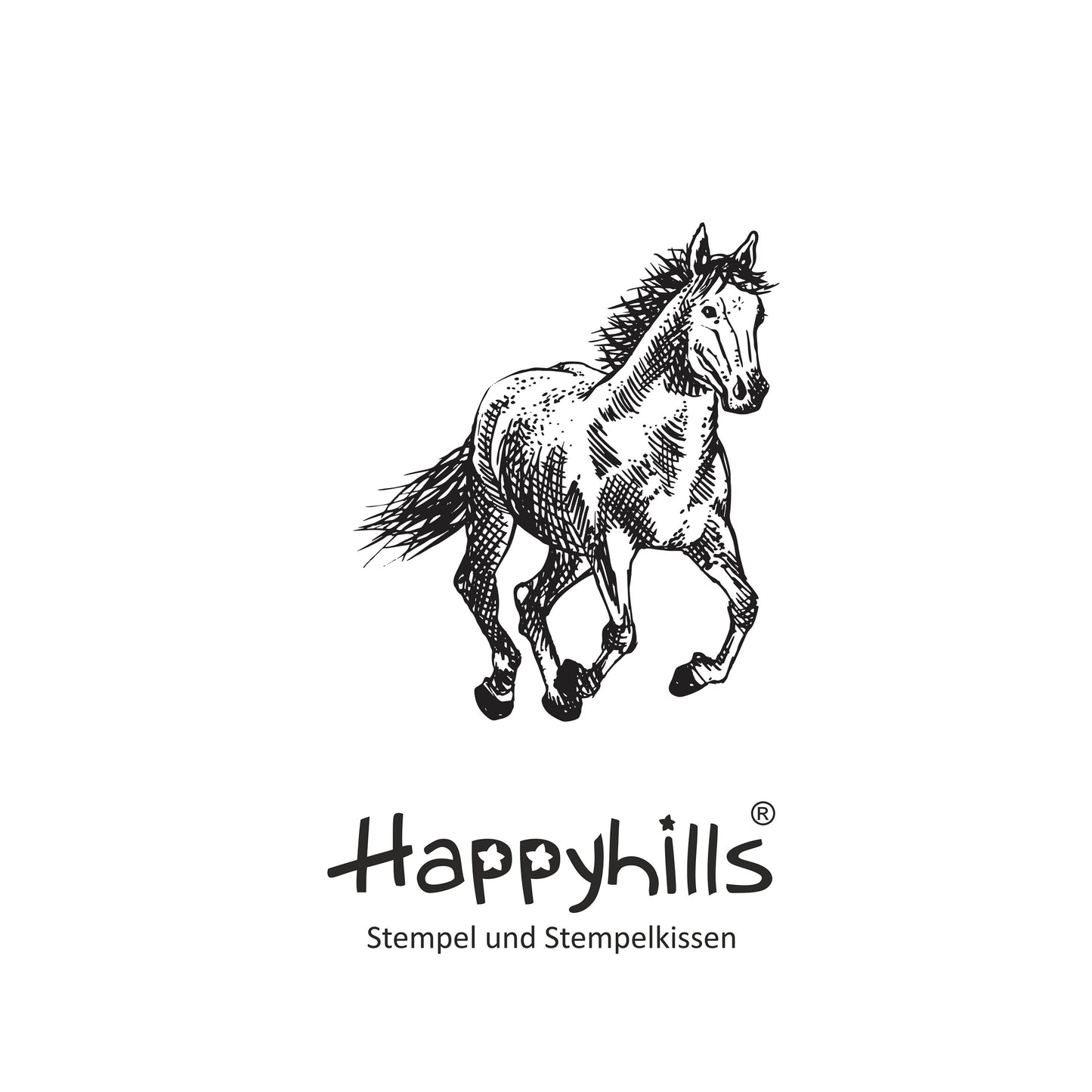 Stempel Pferd galoppiert