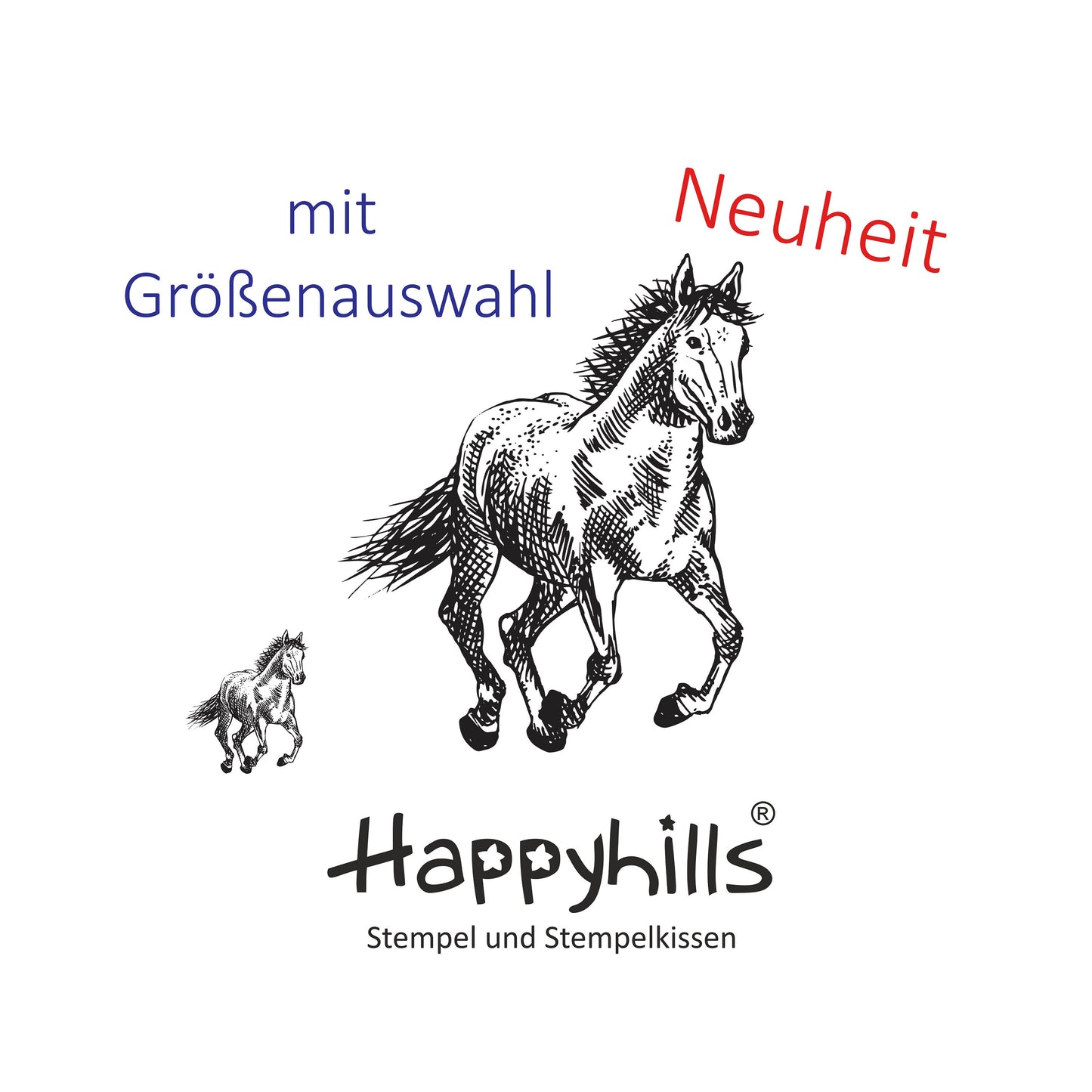 Stempel Pferd galoppiert