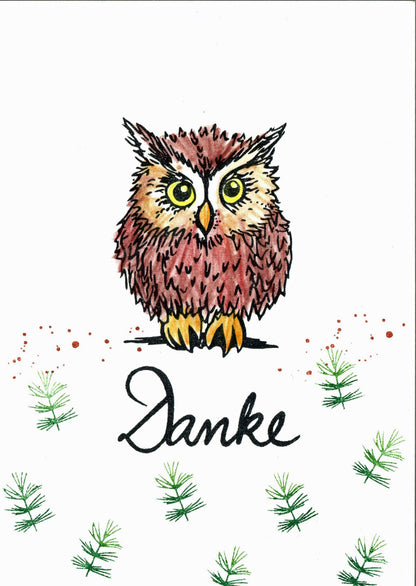 Stempel Eule Waldkauz