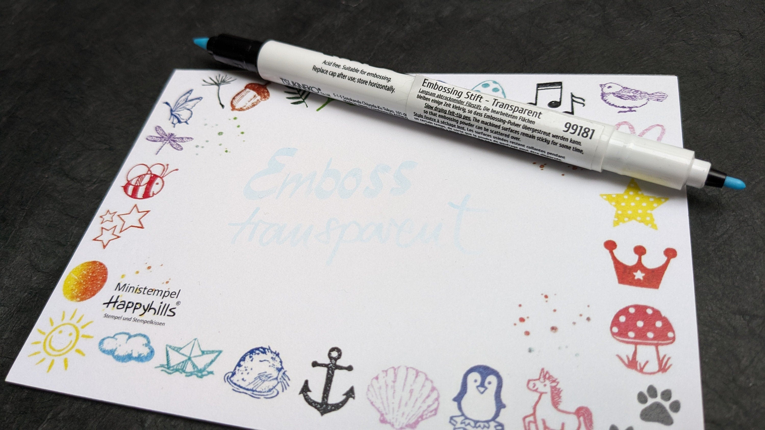 Emboss Dual Pen Black oder Transparent