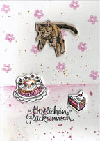 Stempel Katze springt