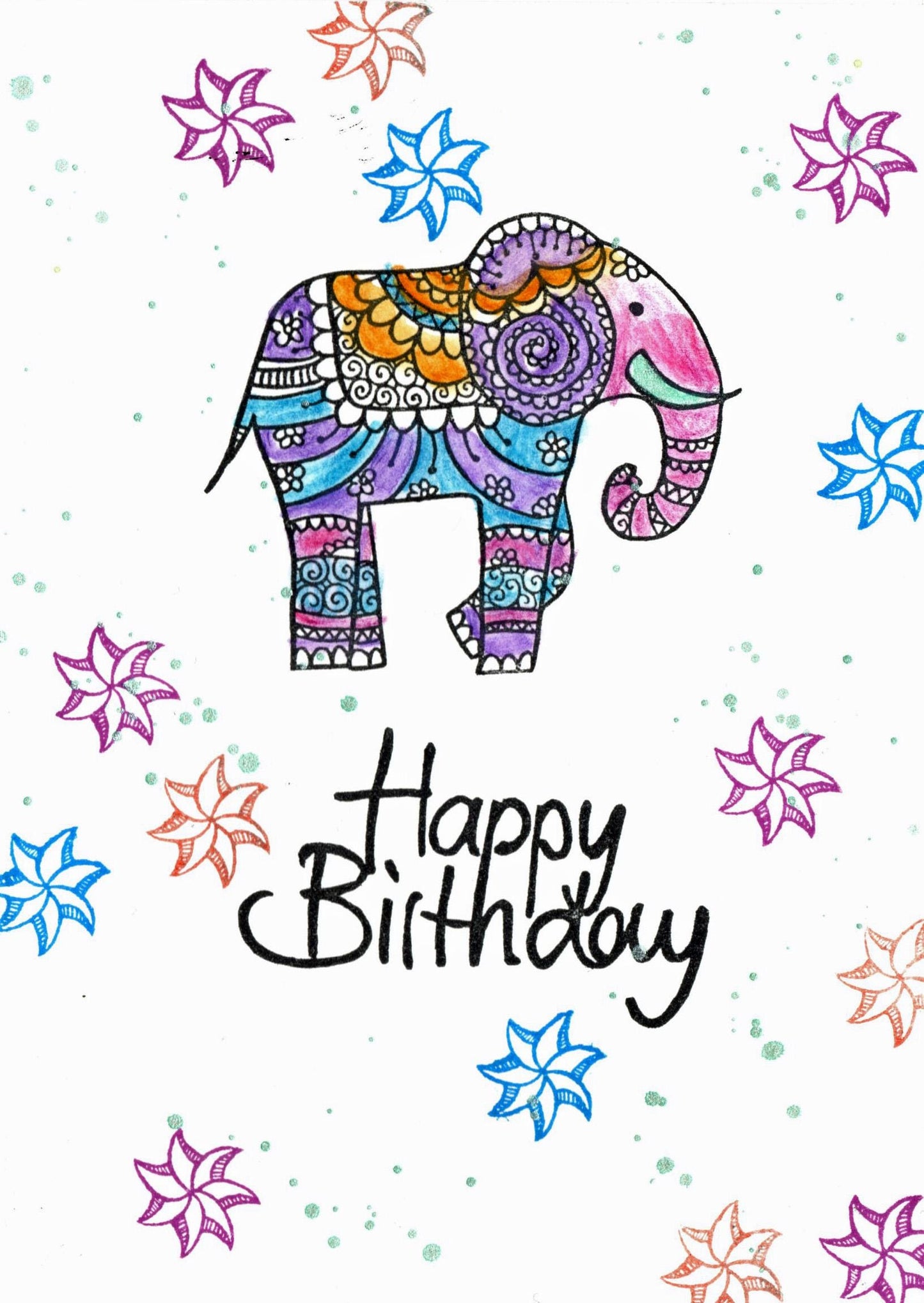 Stempel Happy Birthday