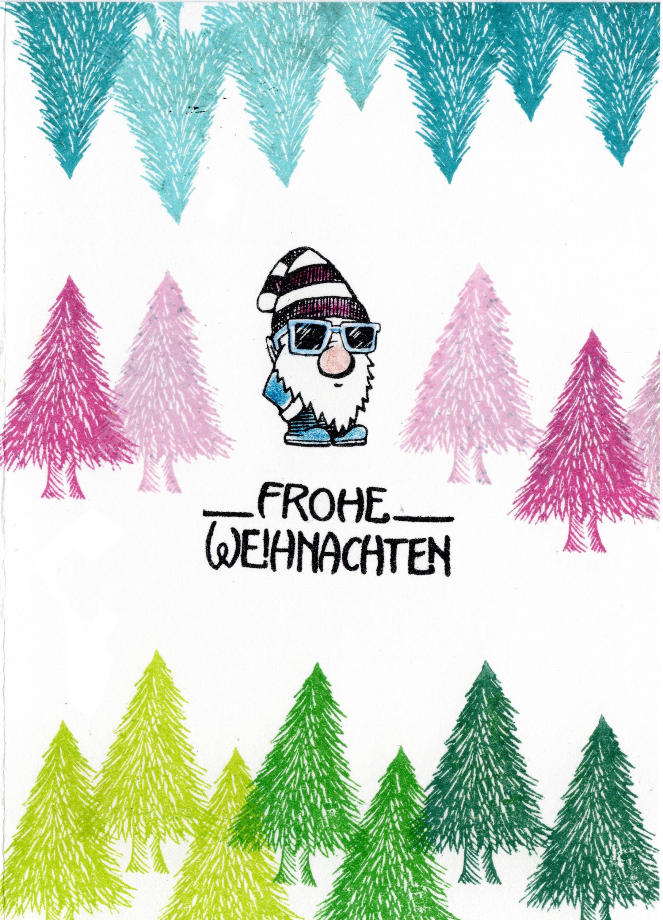 Stempel Frohe Weihnachten retro