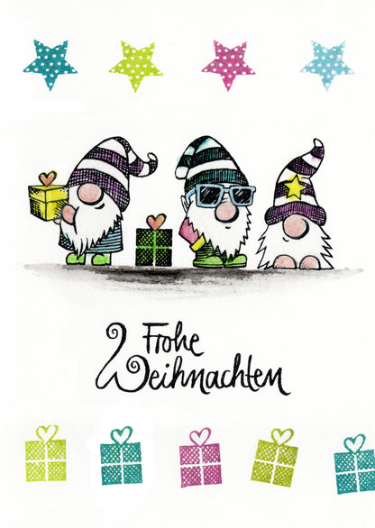 Ministempel Schneeflocke, Stern mit Punkten und Funkelstern Auswahl oder Set