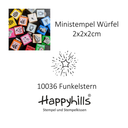 Ministempel Schneeflocke, Stern mit Punkten und Funkelstern Auswahl oder Set