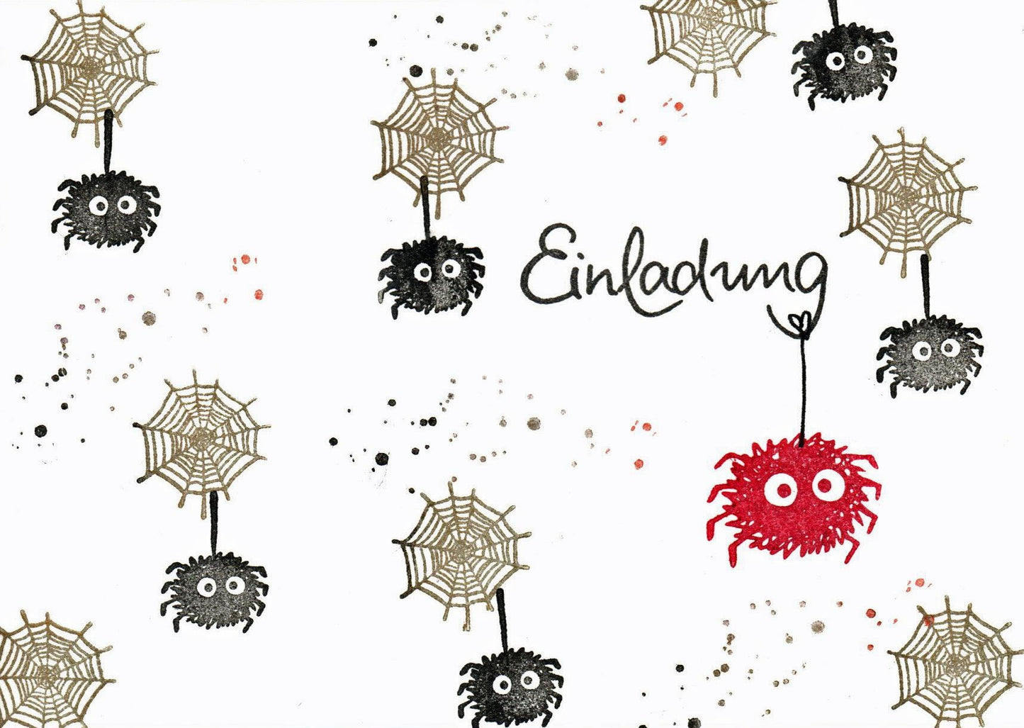 Kegelstempel Spinne, Fledermaus und Spinnennetz Auswahl oder Set