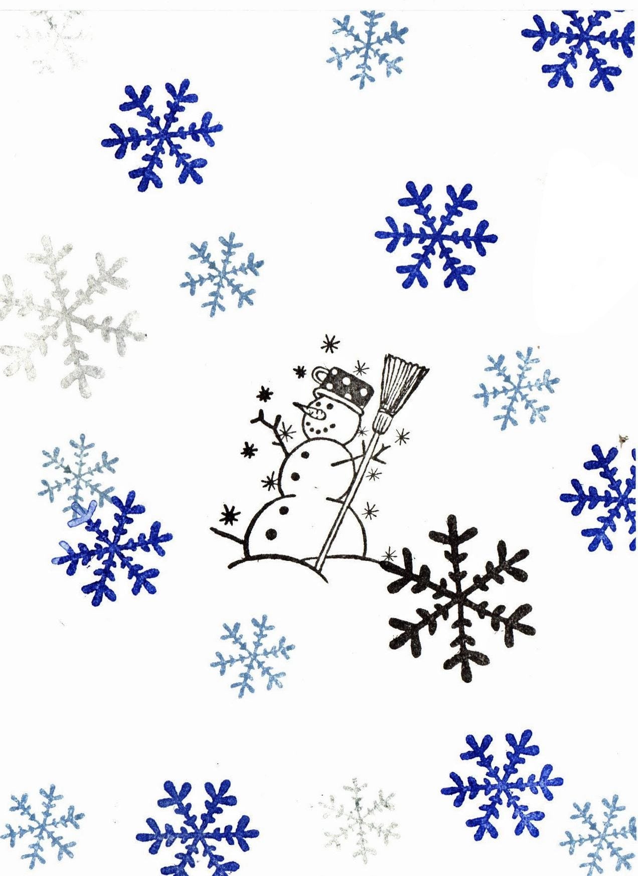 Stempel Schneeflocke