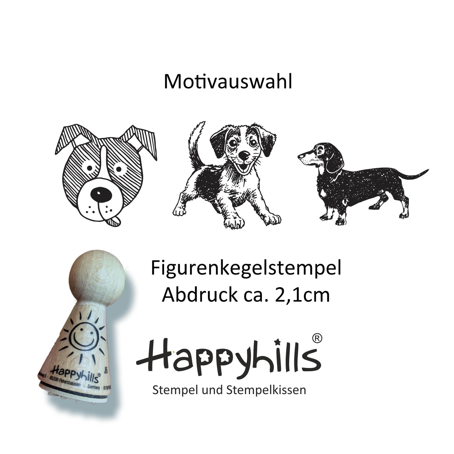Kegelstempel Hunde Auswahl oder Set