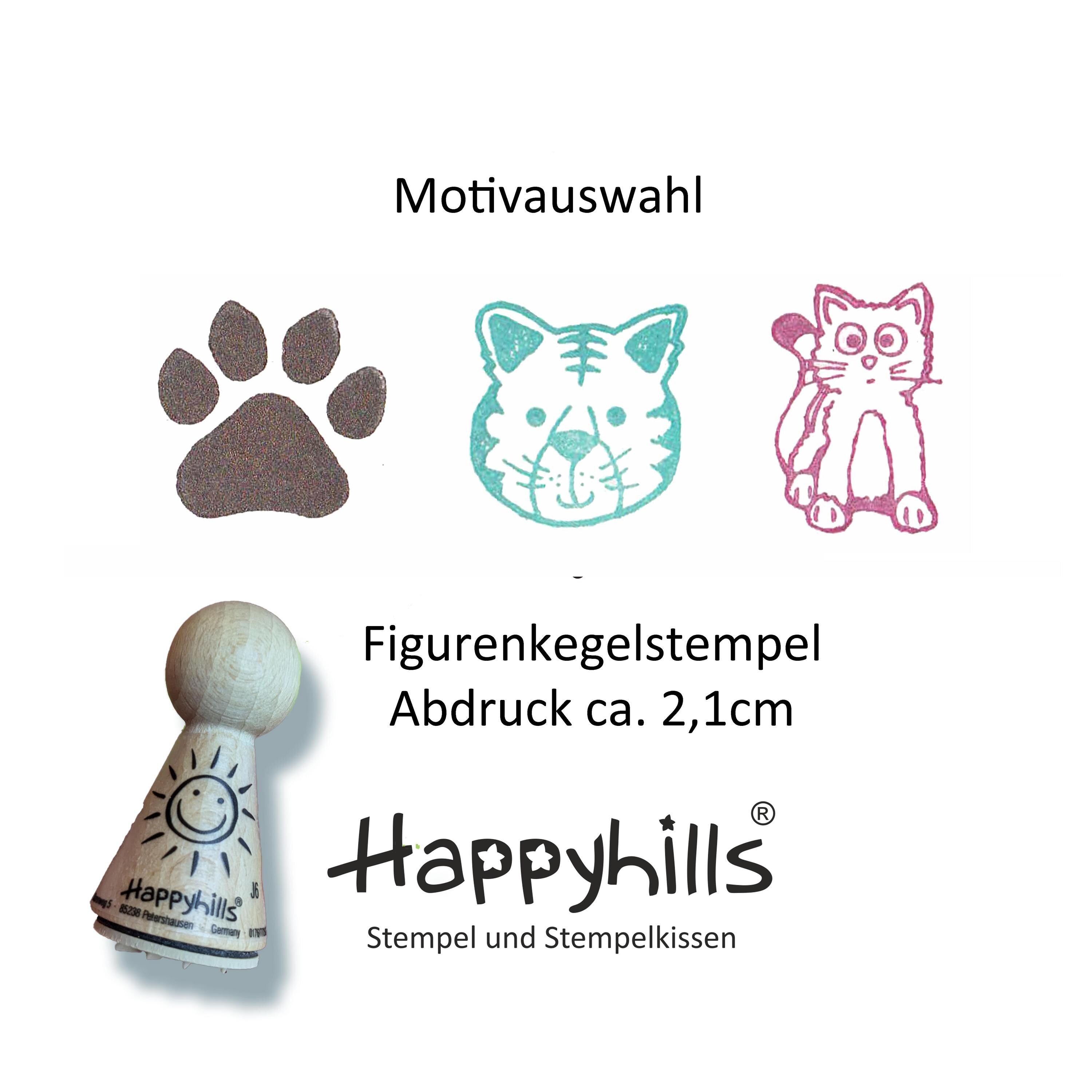 Kegelstempel Katzen und Tatze Auswahl oder Set