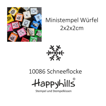 Ministempel Schneeflocke, Stern mit Punkten und Funkelstern Auswahl oder Set