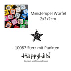 Ministempel Schneeflocke, Stern mit Punkten und Funkelstern Auswahl oder Set