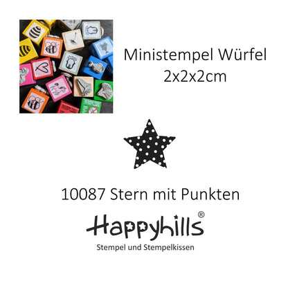 Ministempel Schneeflocke, Stern mit Punkten und Funkelstern Auswahl oder Set