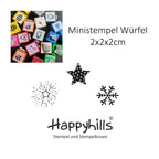Ministempel Schneeflocke, Stern mit Punkten und Funkelstern Auswahl oder Set