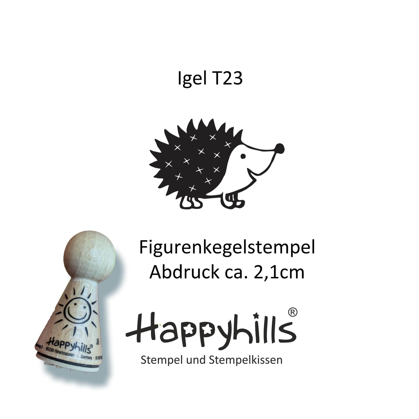 Kegelstempel Igel, Eichhörnchen und Waldkauz Auswahl oder Set
