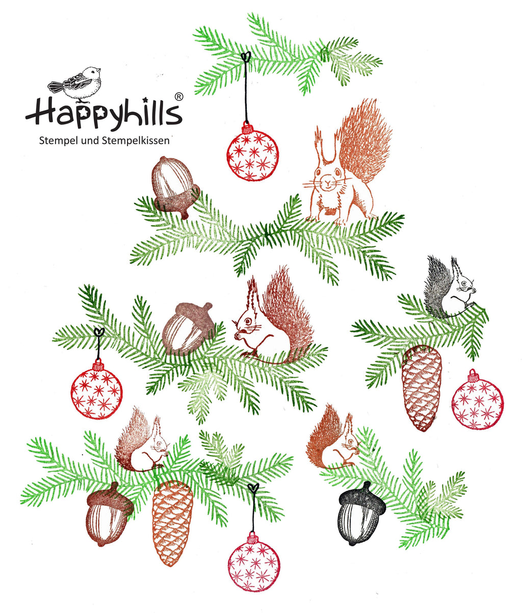 Kegelstempel Igel, Eichhörnchen und Waldkauz Auswahl oder Set