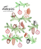 Kegelstempel Igel, Eichhörnchen und Waldkauz Auswahl oder Set