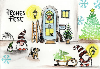 Stempel Wichtel Flimflam mit Laterne