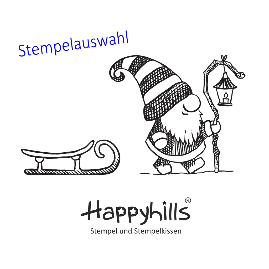 Stempel Wichtel Flimflam mit Laterne und Schlitten Auswahl oder Set