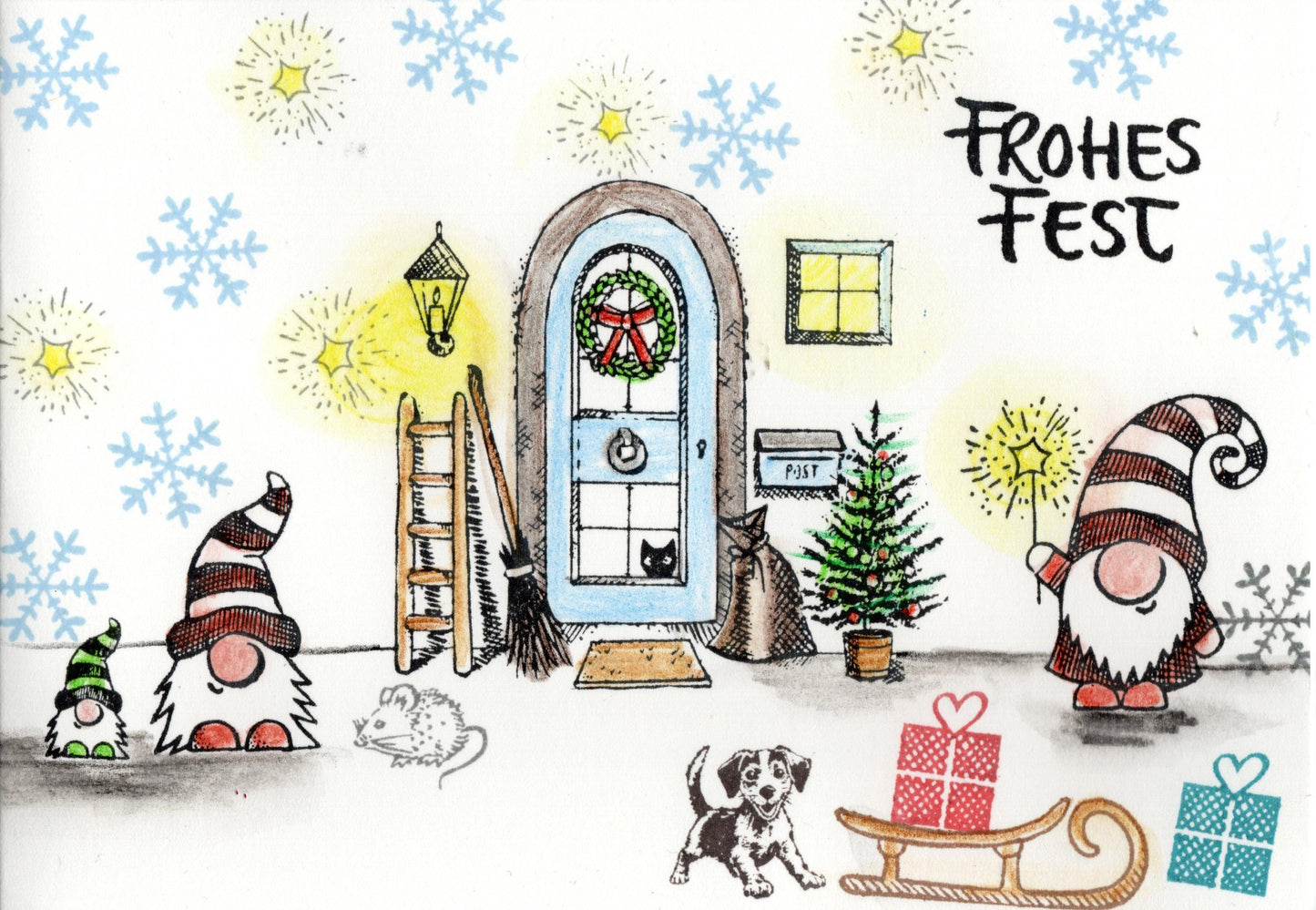 Stempel Wichtel Flipp mit Funkelstern