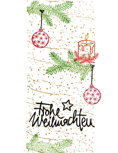 Stempel Kerze mit Grün