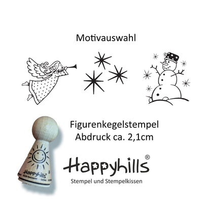 Kegelstempel Engel, Sternchen und Schneemann Auswahl oder Set
