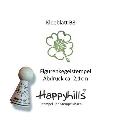 Kegelstempel Fliegenpilz, Kleeblatt und Marienkäfer Auswahl oder Set