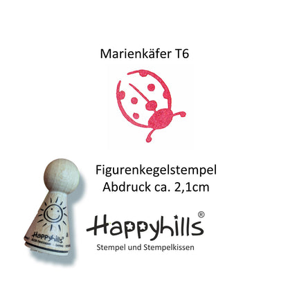 Kegelstempel Fliegenpilz, Kleeblatt und Marienkäfer Auswahl oder Set