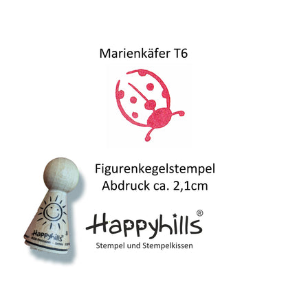 Kegelstempel Fliegenpilz, Kleeblatt und Marienkäfer Auswahl oder Set