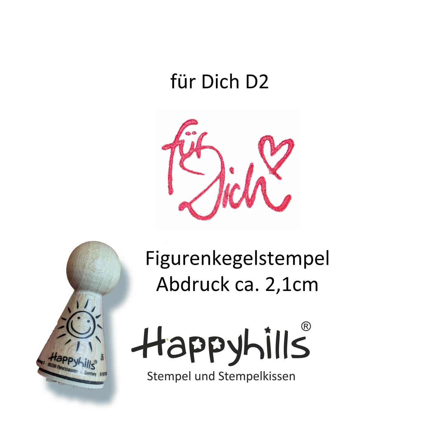 Kegelstempel Vielen Dank, Happy Birthday und für Dich Auswahl oder Set
