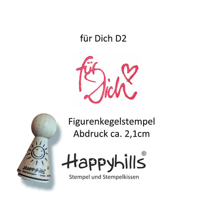 Kegelstempel Vielen Dank, Happy Birthday und für Dich Auswahl oder Set
