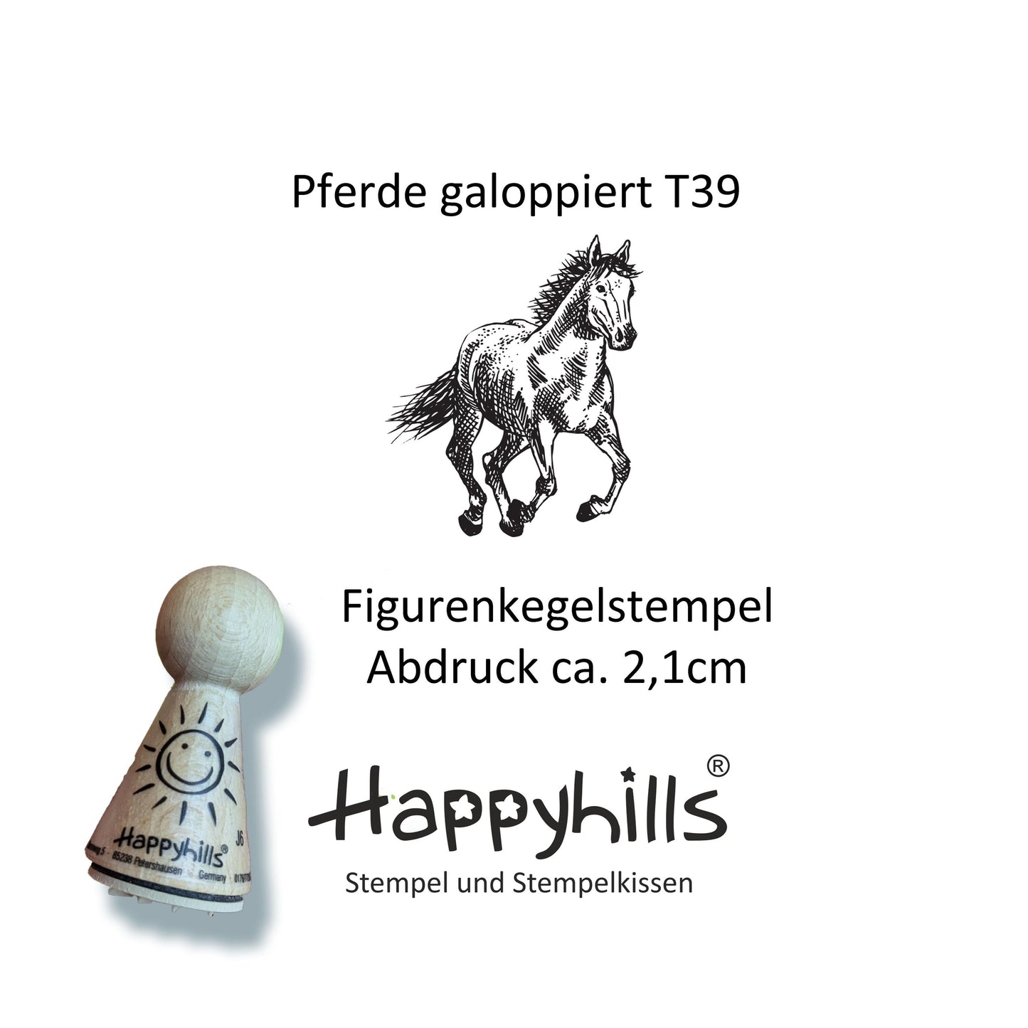 Stempel Pferd galoppiert