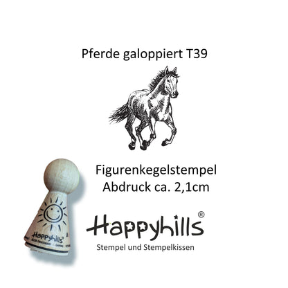 Stempel Pferd galoppiert