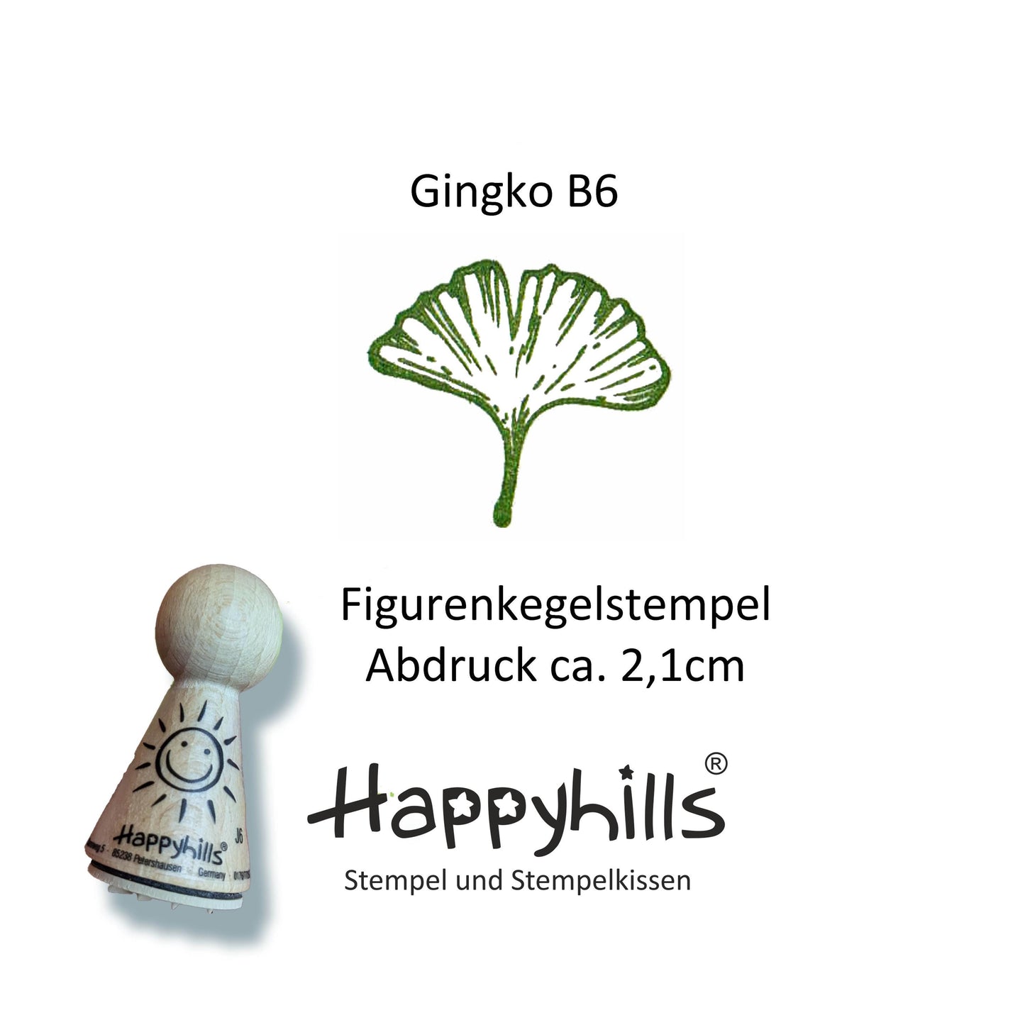 Kegelstempel Gingko, Sonne und Biene Auswahl oder Set