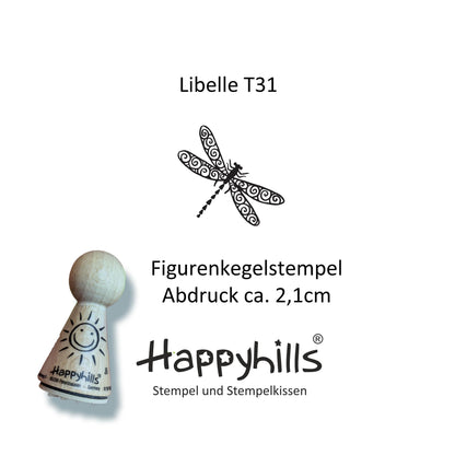 Kegelstempel Raupe, Froschkopf und Libelle Auswahl oder Set