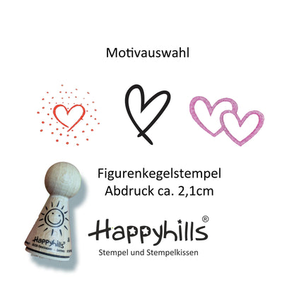 Kegelstempel Herzen Auswahl oder Set
