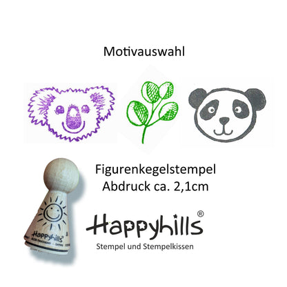 Kegelstempel Koala, Eukalyptus und Panda Auswahl oder Set