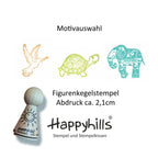 Kegelstempel Taube, Schildkröte und Elefant Auswahl oder Set