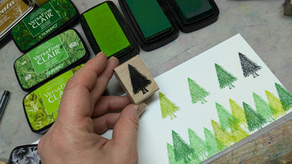 Stempel Tannenbaum natur