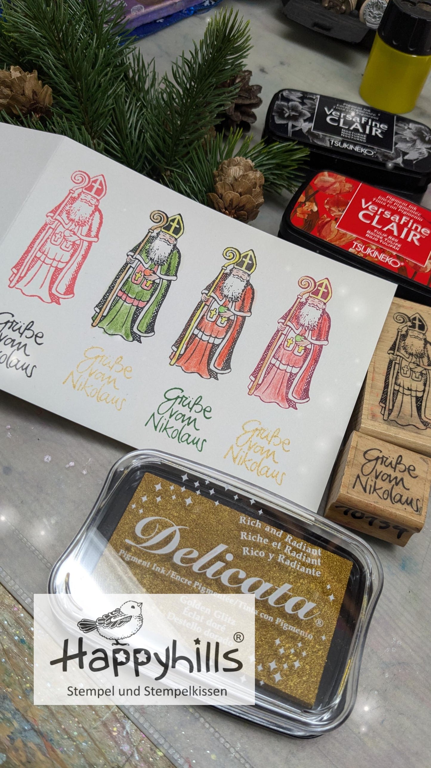 Stempel Bischof mit Mitra und Stab