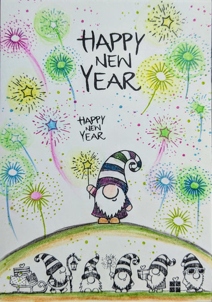 Stempel Wichtel Flipp mit Funkelstern