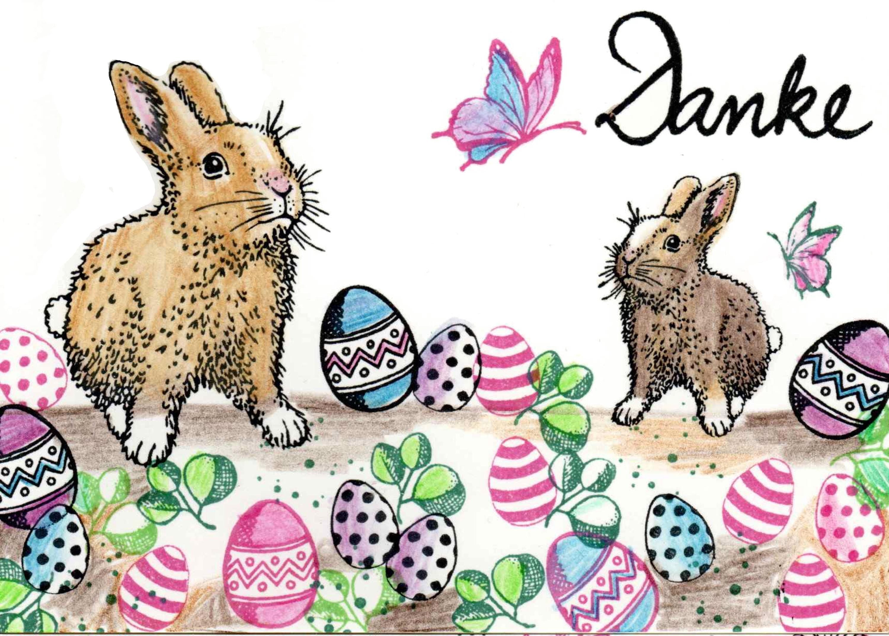 Stempel Kaninchen steht und Karotte