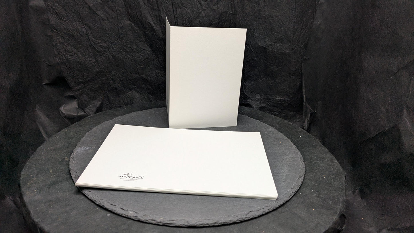 Klappkarte A6 naturweiss Hochformat oder Querformat