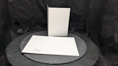 Klappkarte A6 naturweiss Hochformat oder Querformat