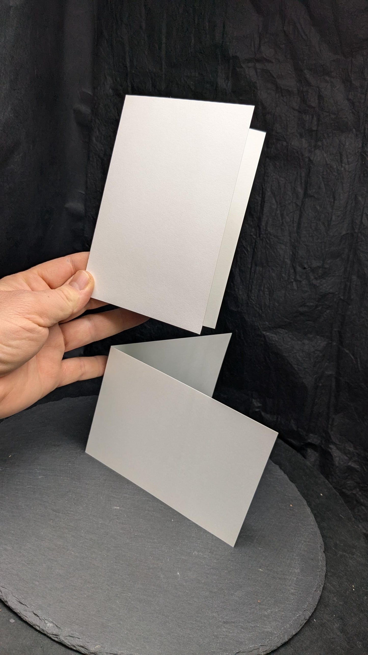 Klappkarte A6 naturweiss Hochformat oder Querformat